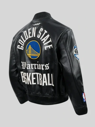 buyGolden State Warriors Black Leather Jacket