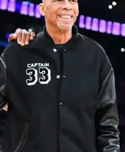 oder now NBA Kareem Abdul-Jabbar Captain Letterman Jacket