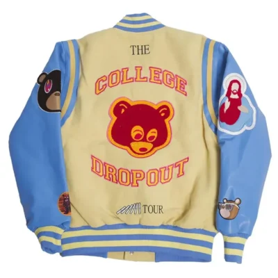 order College Dropout We Don’t Care Letterman Jacket
