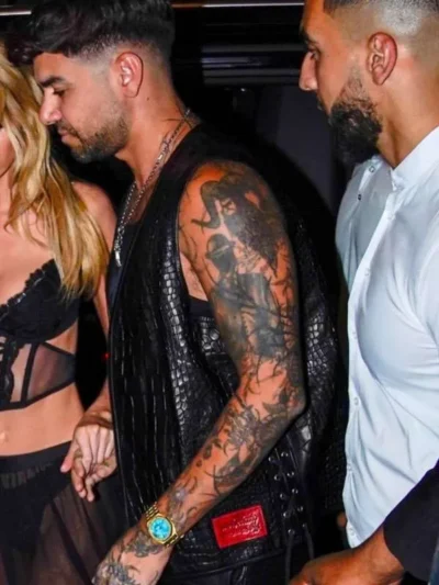 order now Anyma Paris Fashion Week 2026 Black Leather Vest