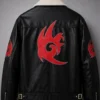 order now Halloween Shadow Hedgehog Fur Leather Jacket