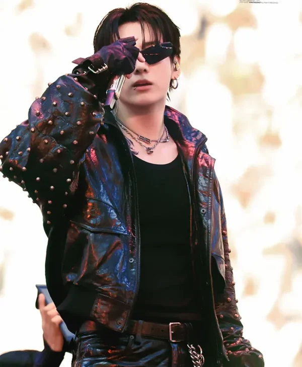 order now Jungkook Custom Balenciaga Arirang Paris Tour Studded Jacket