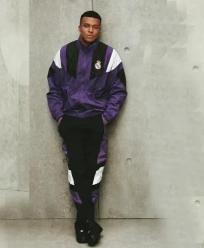 order now Kylian Mbappe EA FC 27 Purple Adidas Real Madrid Tracksuit