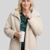 order now Marshals Dolly Weaver Beige Shearling Jacket