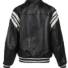 order now Pelle Pelle Encrusted Black Leather Varsity Jacket