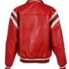 order now Pelle Pelle Encrusted Red Leather Varsity Jacket