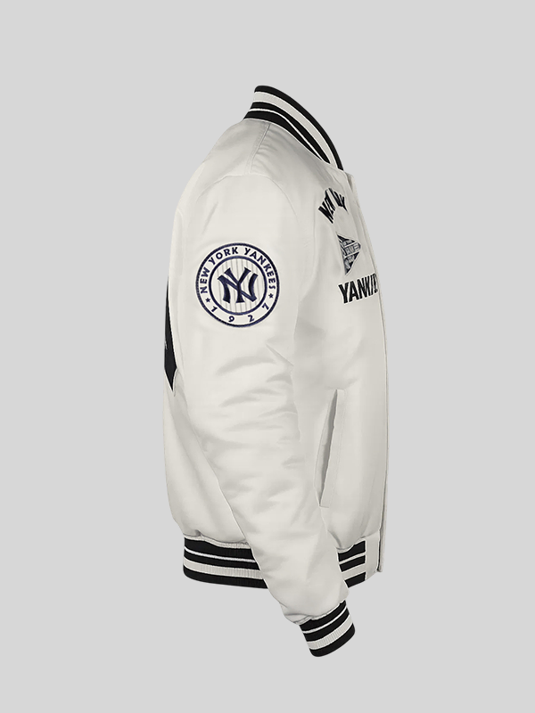order now Retro New York Yankees Satin Varsity Jacket