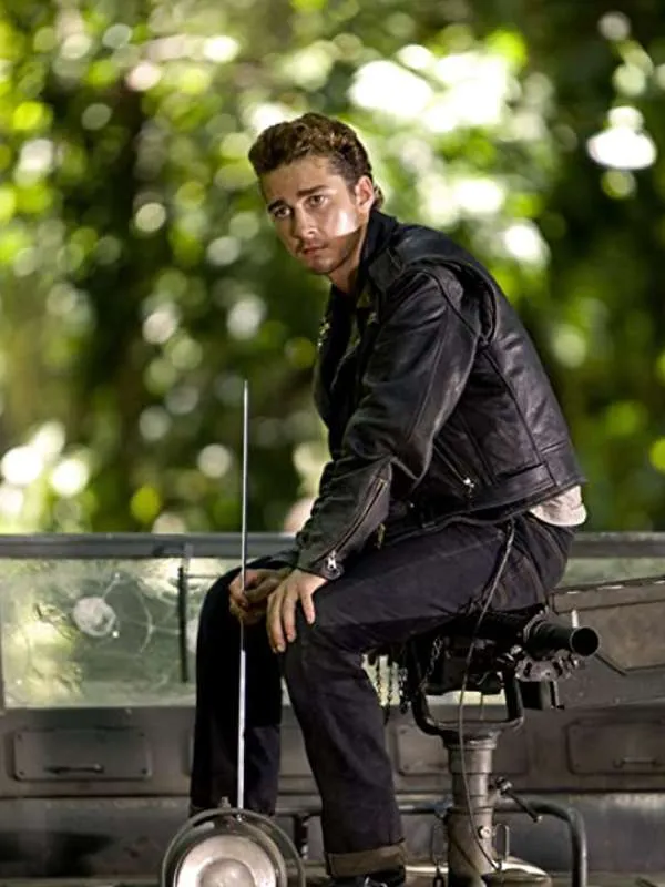 order now Shia LaBeouf Indiana Jones 4 Black Leather Jacket