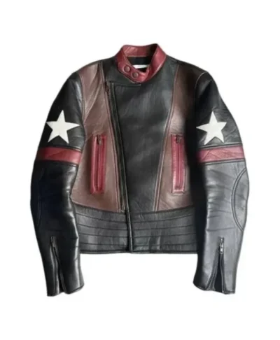 order now The Voice S28 Kenny Iko Star Patch Leather Jacket