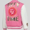 order now Tiffy Fanatics Fest NYC 2026 Pink Varsity Jacket
