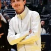 order now Timothee Chalamet White Bomber Jacket