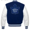 order now Toronto Maple Leafs NHL Letterman Blue and White Jacket