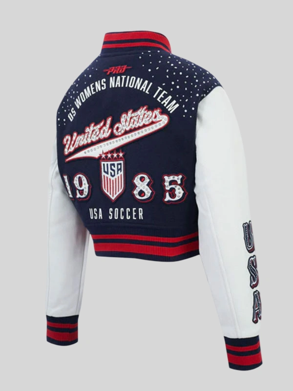 order now US Soccer WNT Legacy Wool Varsity Jacket
