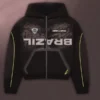 shop CJ x Nike x Brazil Black Bomber Hooded Jacket
