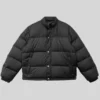 shop Chrome Hearts Black Puffer Jacket