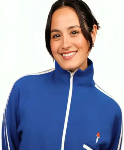 shop I Want Your Sex Apple Blue Track Jacket