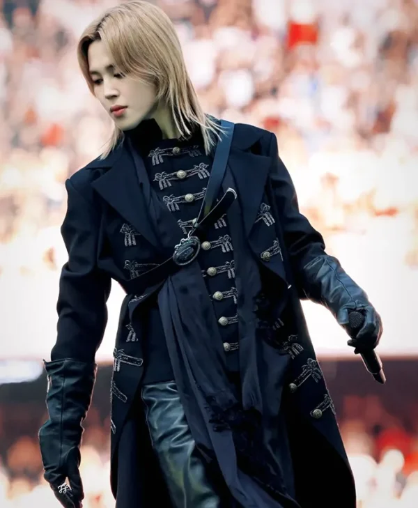 shop Jimin Dior Arirang Paris Tour Black Wool Coat