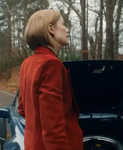 shop Ladies First 2026 Rosamund Pike Suede Blazer