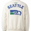 shop NFL Seattle Seahawks 2026 Cream Varsity Jacket
