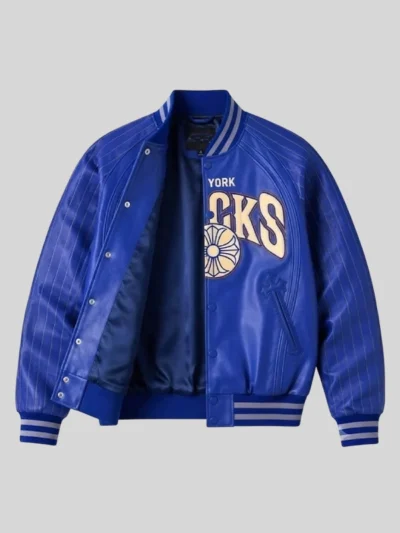 shop New York Knicks Chrome Hearts Varsity Jacket