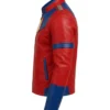 shop Peacemaker Red & Blue Cosplay Leather Jacket