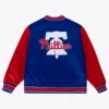 shop Philadelphia Phillies Red And Blue Satin Full-Zip Jacket