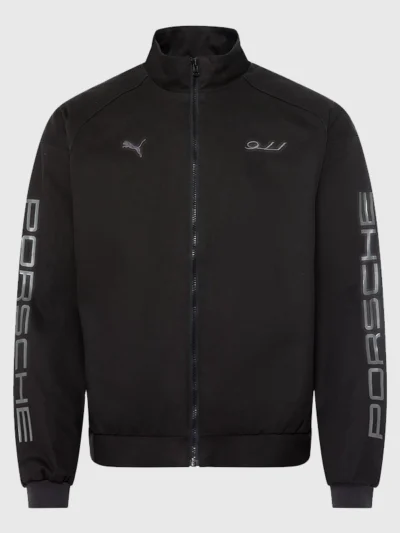shop Porsche Legacy x PUMA Pepita Lifestyle Black Jacket