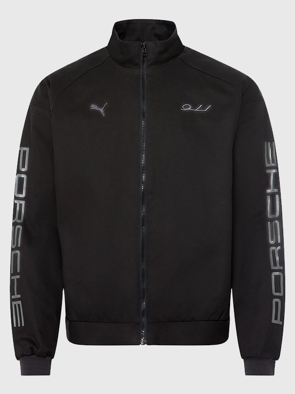 shop Porsche Legacy x PUMA Pepita Lifestyle Black Jacket