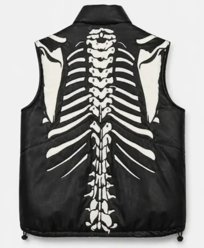 shop RARE Vilanto Skeleton Leather Vest Jacket