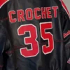 shop Red Sox Black Leather Bomber Jacket