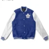 shop Toronto Maple Leafs NHL Letterman Blue and White Jacket