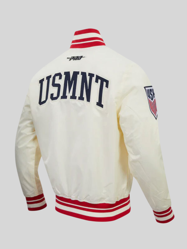 shop US Soccer MNT Classic Chenille Satin Varsity Jacket