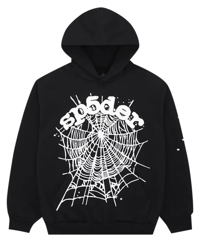 shop now Black And White Sp5der Hoodie