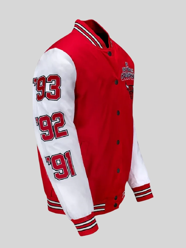 Chicago Bulls NBA Champs Red Varsity Jacket - Image 2