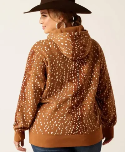 shop now Deer Print Hoodie