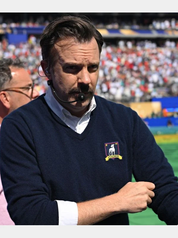 shop now FIFA World Cup Halftime Show Jason Sudeikis Ted Lasso Sweater