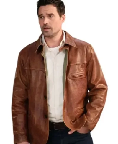 shop now Found S02 Brett Dalton Brown Leather Jacket
