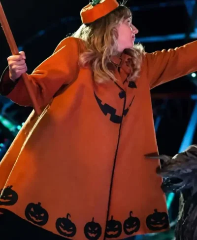 shop now Halloween Nia Vardalos Pumpkin Orange Coat