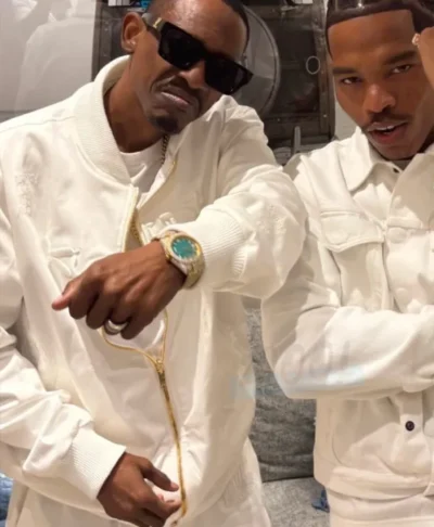 shop now Kurupt Michael Rubin White Party 2026 White Bomber Jacket