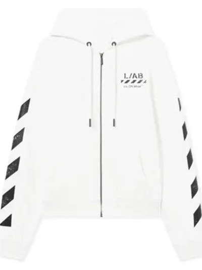 shop now L-AB Core Diagonal Zip Hoodie