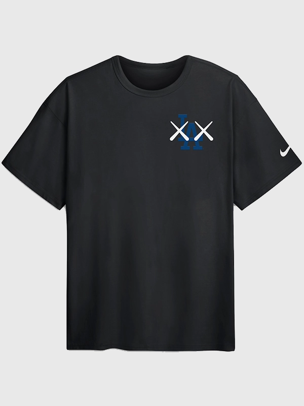 shop now LA Dodgers Nike x KAWS Black Elevated Max90 T-Shirt