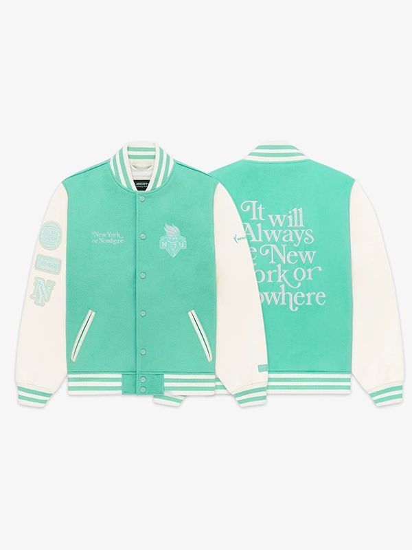 shop now Liberty Motto Varsity Jacket for sale