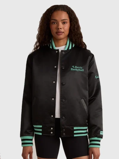 shop now Liberty Twin Flame Varsity Jacket