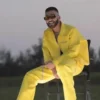 shop now Manuel Turizo Yellow Leather Jacket