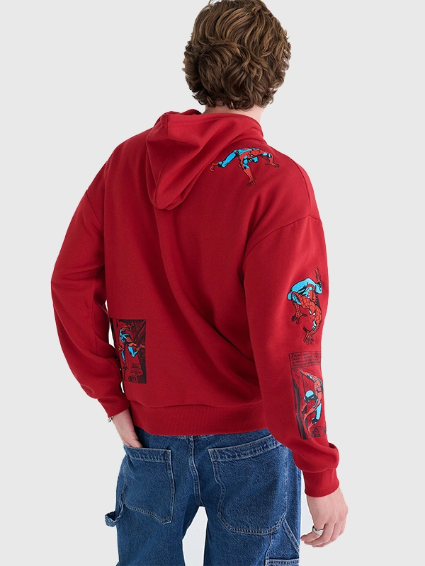 shop now Marvel Aéropostale Spider-Man Comic Boxy Hoodie