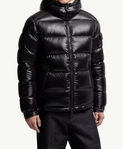 shop now Moncler Maya Matte Short Down Black Puffer Jacket
