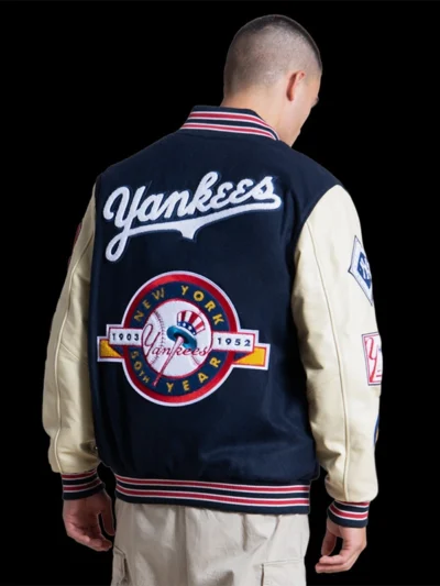 shop now New York Yankees Starter 50th Year Varsity Jacket