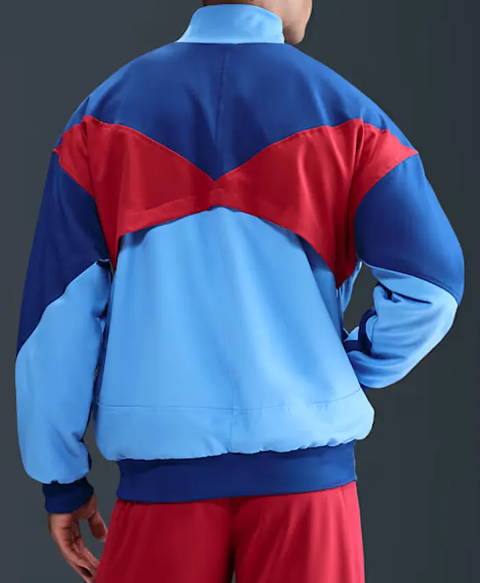shop now Nike FC Barcelona Strike Fourth Anthem Blue Polyester Jacket