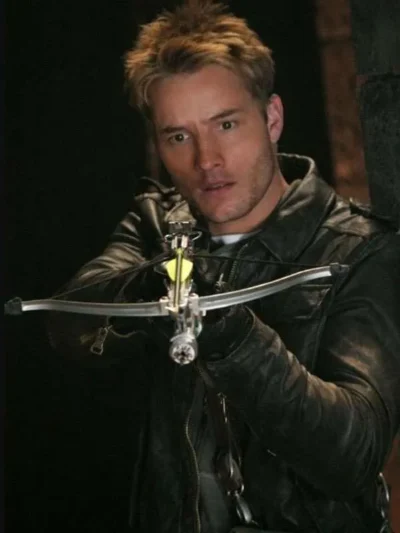 shop now Oliver Queen Smallville Black Leather Jacket