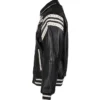 shop now Pelle Pelle Encrusted Black Leather Varsity Jacket